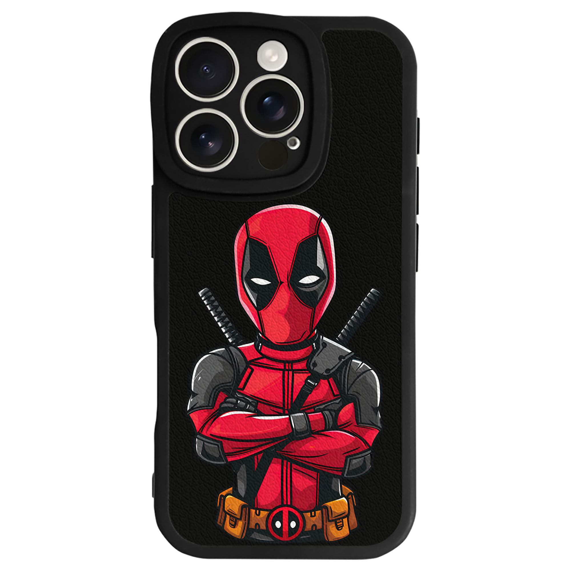 （画像用） Deadpool デッドプール 【iPhone 16シリーズ対応】シリコンスマホケース（レザー調） 材質：シリコン